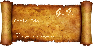 Gerle Ida névjegykártya