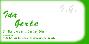 ida gerle business card
